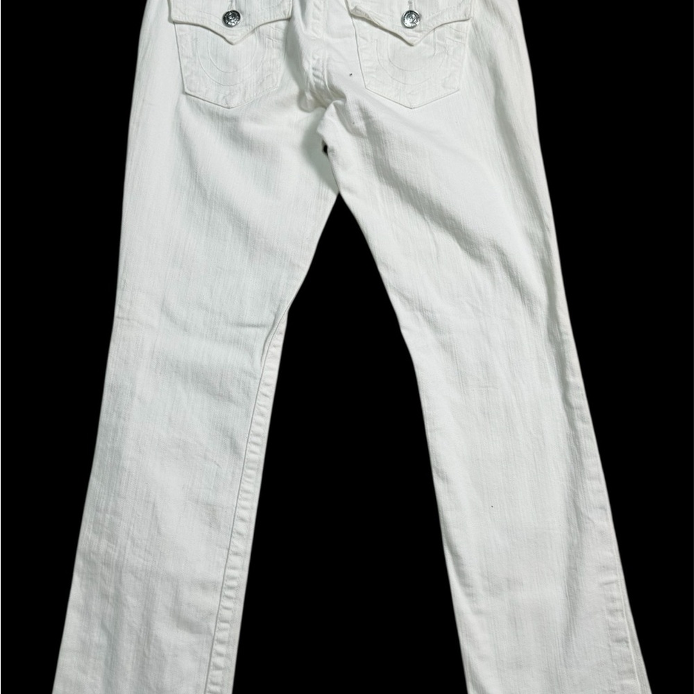 True Religion Men's Crisp White Straight Jeans